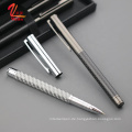 Kohlefaser -Roller Ball Stift Luxus -Gravur -Logo mit Carbon Faser -Stift -Geschenkbox